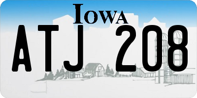 IA license plate ATJ208