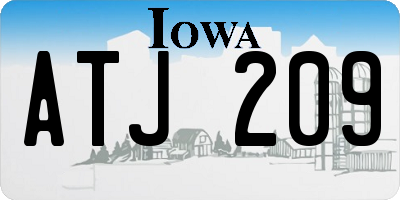 IA license plate ATJ209