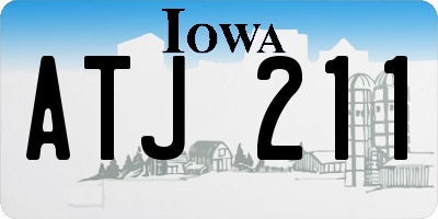 IA license plate ATJ211