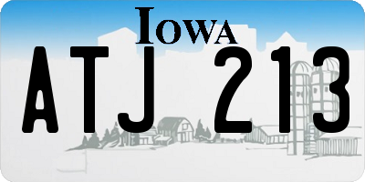 IA license plate ATJ213