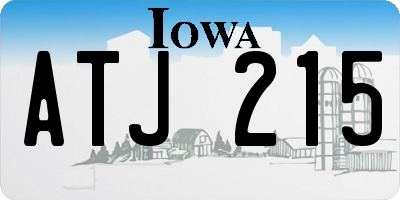 IA license plate ATJ215