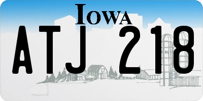 IA license plate ATJ218