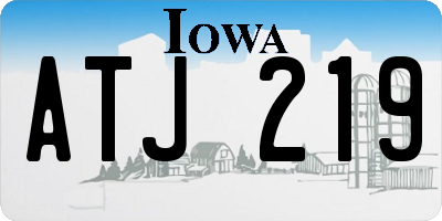 IA license plate ATJ219