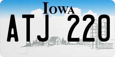 IA license plate ATJ220