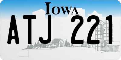 IA license plate ATJ221