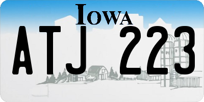 IA license plate ATJ223