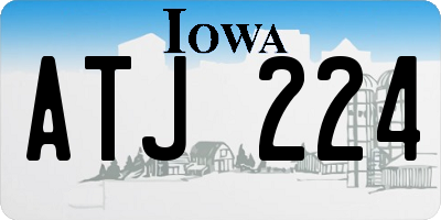 IA license plate ATJ224