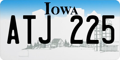 IA license plate ATJ225