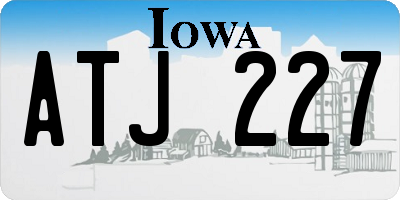 IA license plate ATJ227