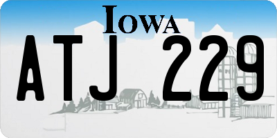 IA license plate ATJ229