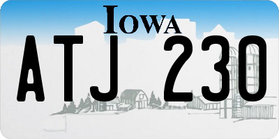 IA license plate ATJ230