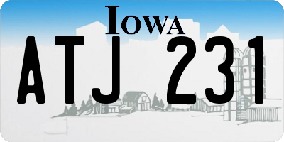 IA license plate ATJ231