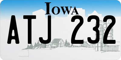 IA license plate ATJ232