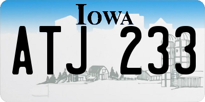 IA license plate ATJ233