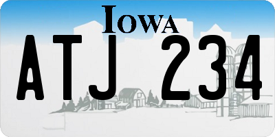 IA license plate ATJ234