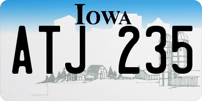 IA license plate ATJ235