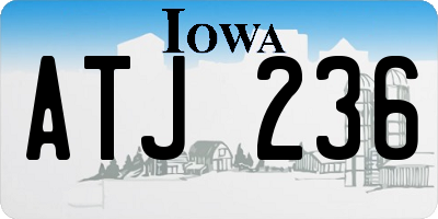 IA license plate ATJ236