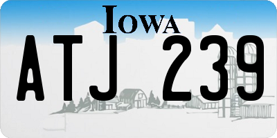 IA license plate ATJ239