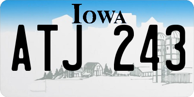 IA license plate ATJ243