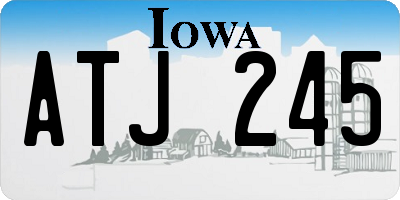 IA license plate ATJ245