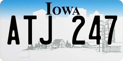 IA license plate ATJ247