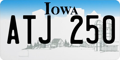 IA license plate ATJ250