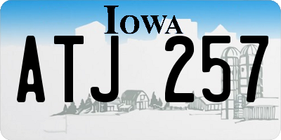 IA license plate ATJ257