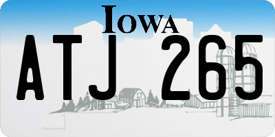 IA license plate ATJ265