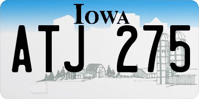 IA license plate ATJ275
