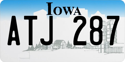 IA license plate ATJ287