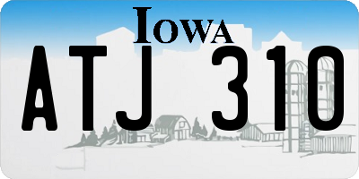 IA license plate ATJ310