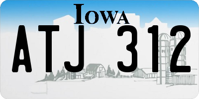 IA license plate ATJ312