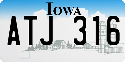 IA license plate ATJ316
