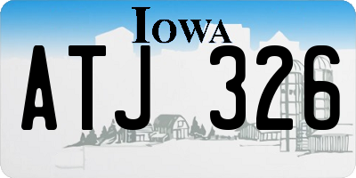 IA license plate ATJ326