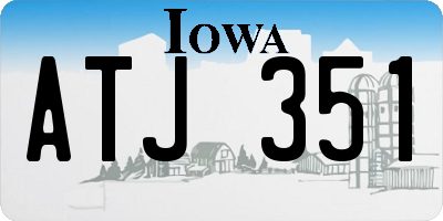IA license plate ATJ351