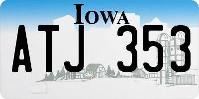 IA license plate ATJ353