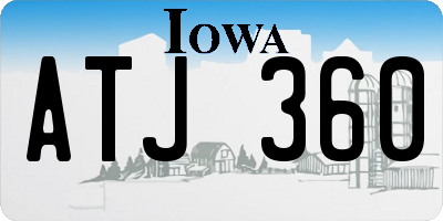 IA license plate ATJ360