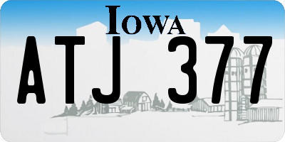 IA license plate ATJ377