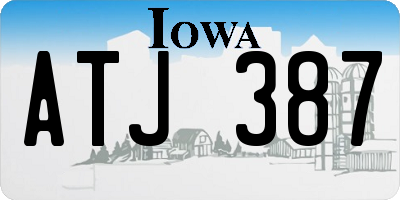IA license plate ATJ387