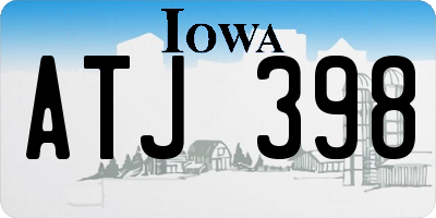 IA license plate ATJ398