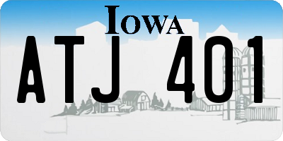 IA license plate ATJ401