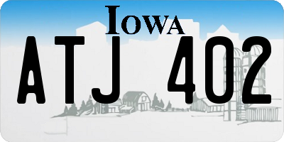 IA license plate ATJ402