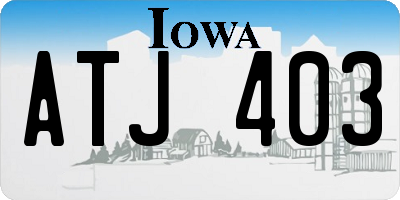 IA license plate ATJ403