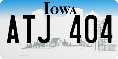 IA license plate ATJ404
