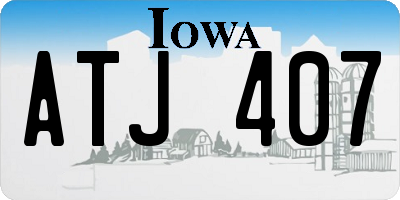 IA license plate ATJ407