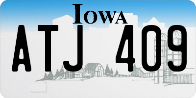 IA license plate ATJ409