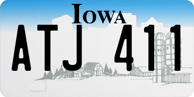 IA license plate ATJ411
