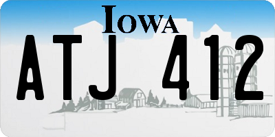 IA license plate ATJ412