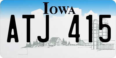 IA license plate ATJ415