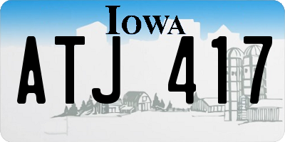 IA license plate ATJ417